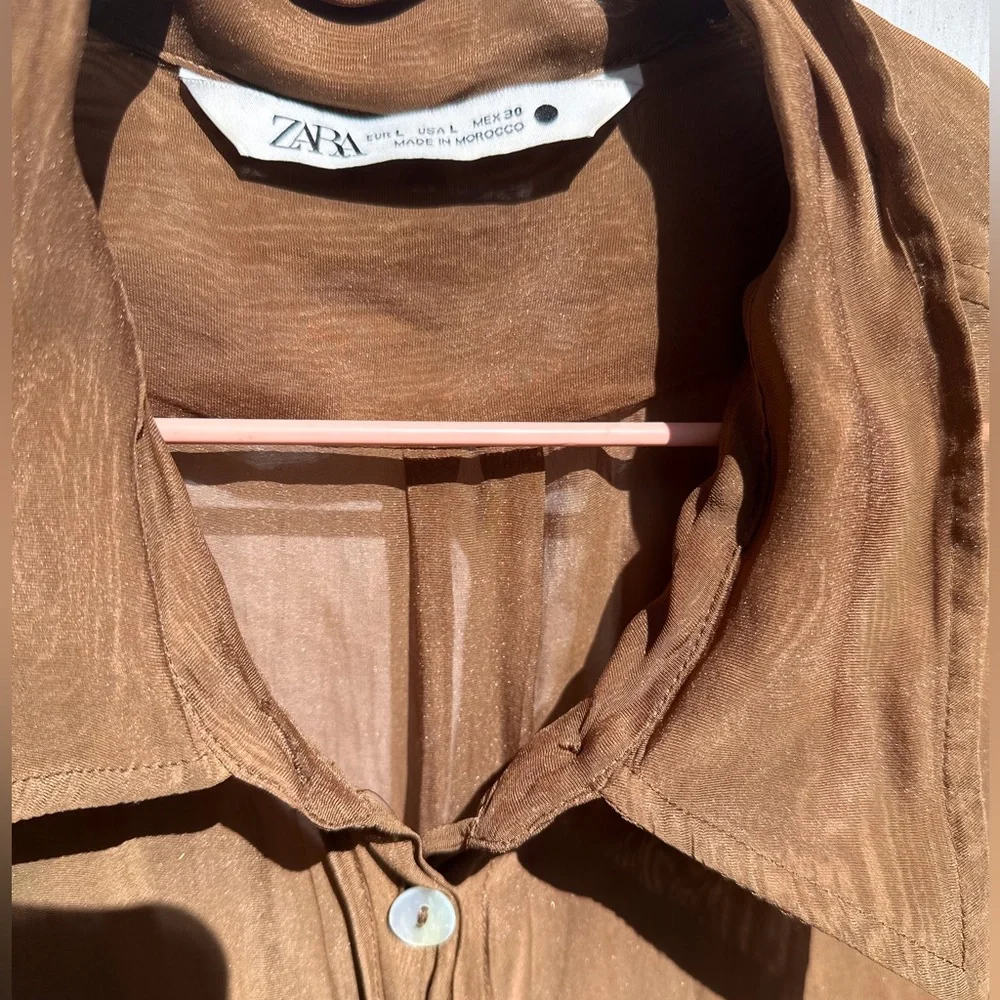 ZARA semi sheer shirt - Picture 7 of 14